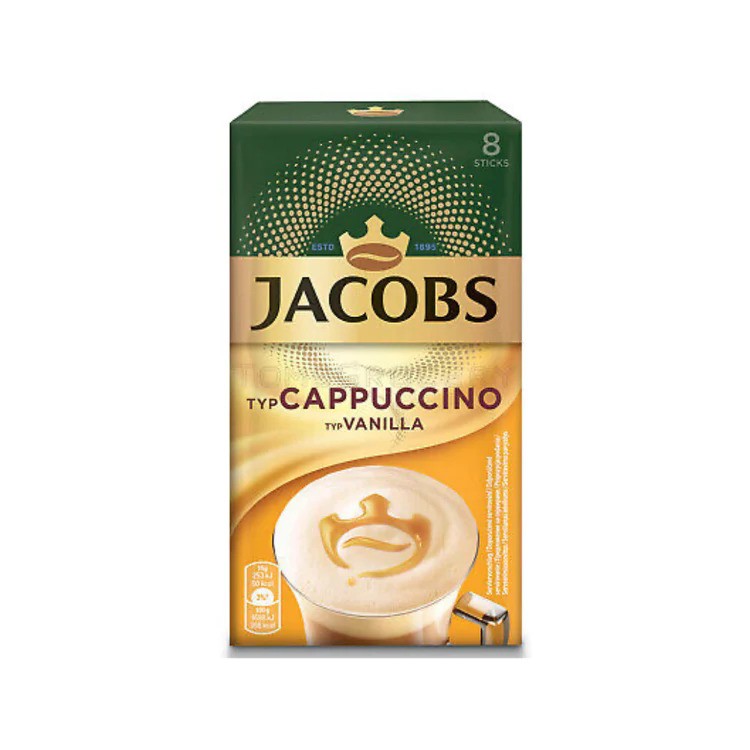 Jacobs Cappuccino Vanilla Instant Coffee 3In1 96G (8 Sachets)