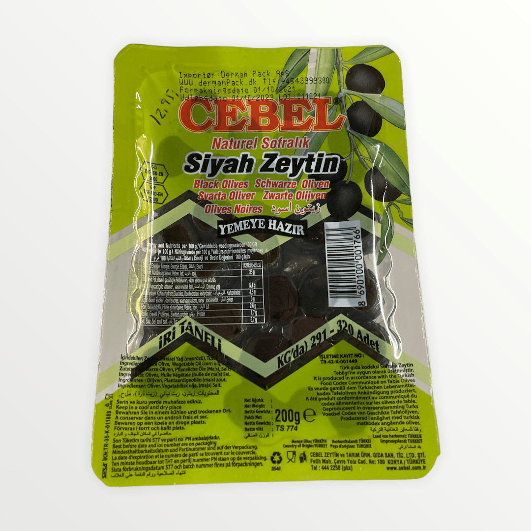 Cebel Frokost Svart Oliven Naturlig 200g