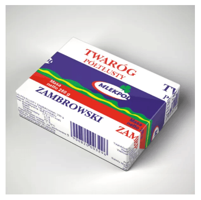 TWAROG POLTLUSTY ZAMBROWSKI - KOSTKA 250G MLEKPOL