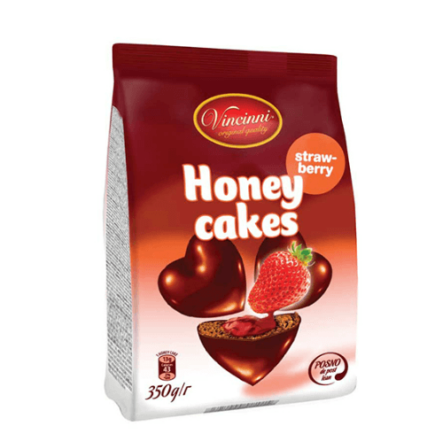 Vincinni Honey Cakes Strawberry 350gr