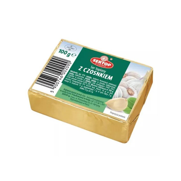 Sertop Creamy Processed Cheese With Garlic 100 g