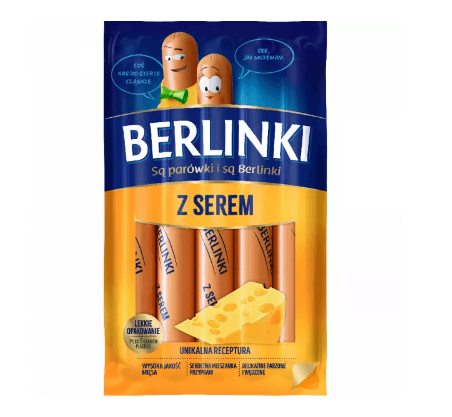 Animex Morliny Berlinki Wieners With Cheese 250g