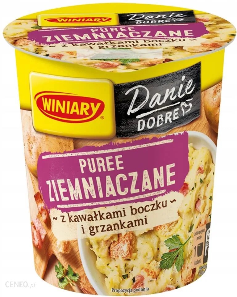 Winiary Nudler Puree z kawałkami boczku i grzankami 53g 