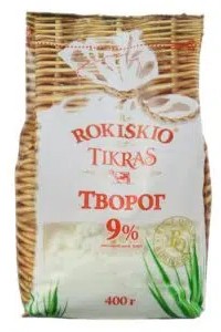 Tikras Cottage cheese 9 pros 400g - Litauen -