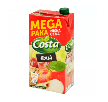 Costa Apple Drink 2L Hortex Carton