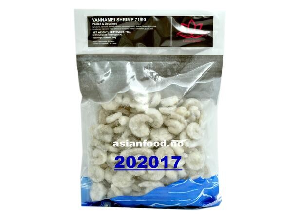 VANNAMEI Peeled shrimp 71/90 1kg