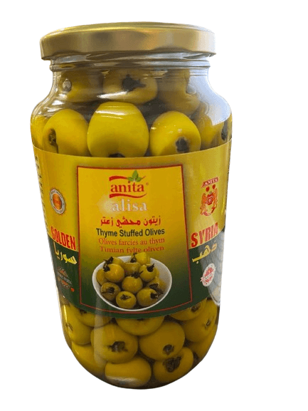 Anita Golden Syria Stuffed Olives With Thyme 1250g