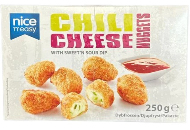 Frossen Chilli Cheese Nuggets med Dip 250g