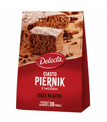 DELECTA CIASTO DUZA BLACHA PIERNIK Z MIODEM 680G