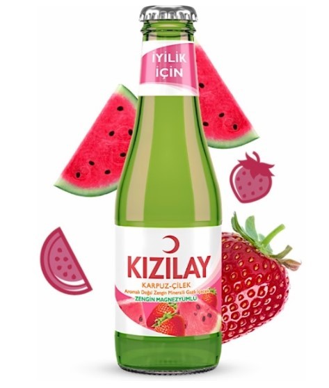 KIZILAY MINERALVANN JORDBÆR & VANNMELON 200 ML