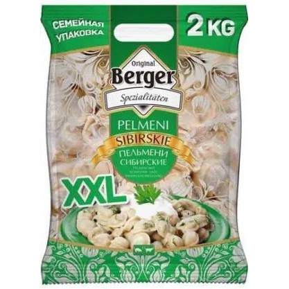 Berger dumplings med kjøtt "Sibirskie" kjøtt 2 kg - Litauen -