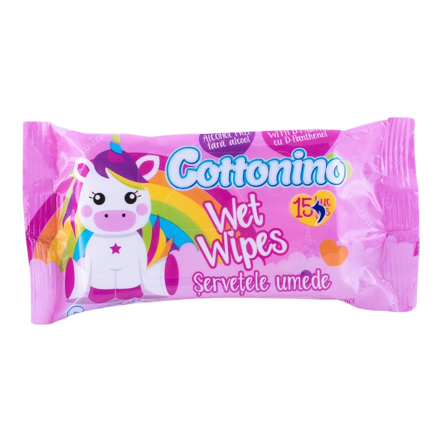 Cottonino Wet wipes "Pink unicorn" 15stk