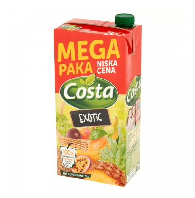 Costa Exotic Drink 2L Hortex Carton