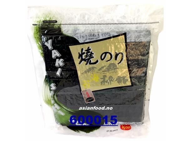 Yaki nori roasted seaweed (Half- GOLD) 100 shts  120 g