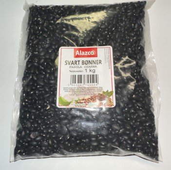 Alazco Svart Bønner 10*1kg stk