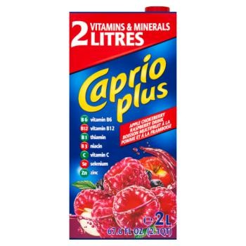 Caprio plus Eple, bringebær drikke 2L