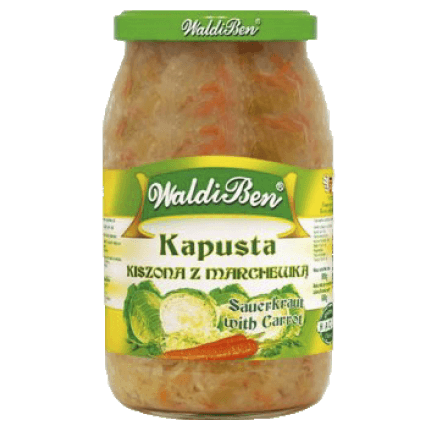 Waldiben Kapusta Kwaszona M Gulrot 8*830g stk