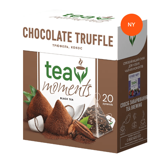 Svart te i pyramidene "Chocolate Truffle" Tea moments 36g