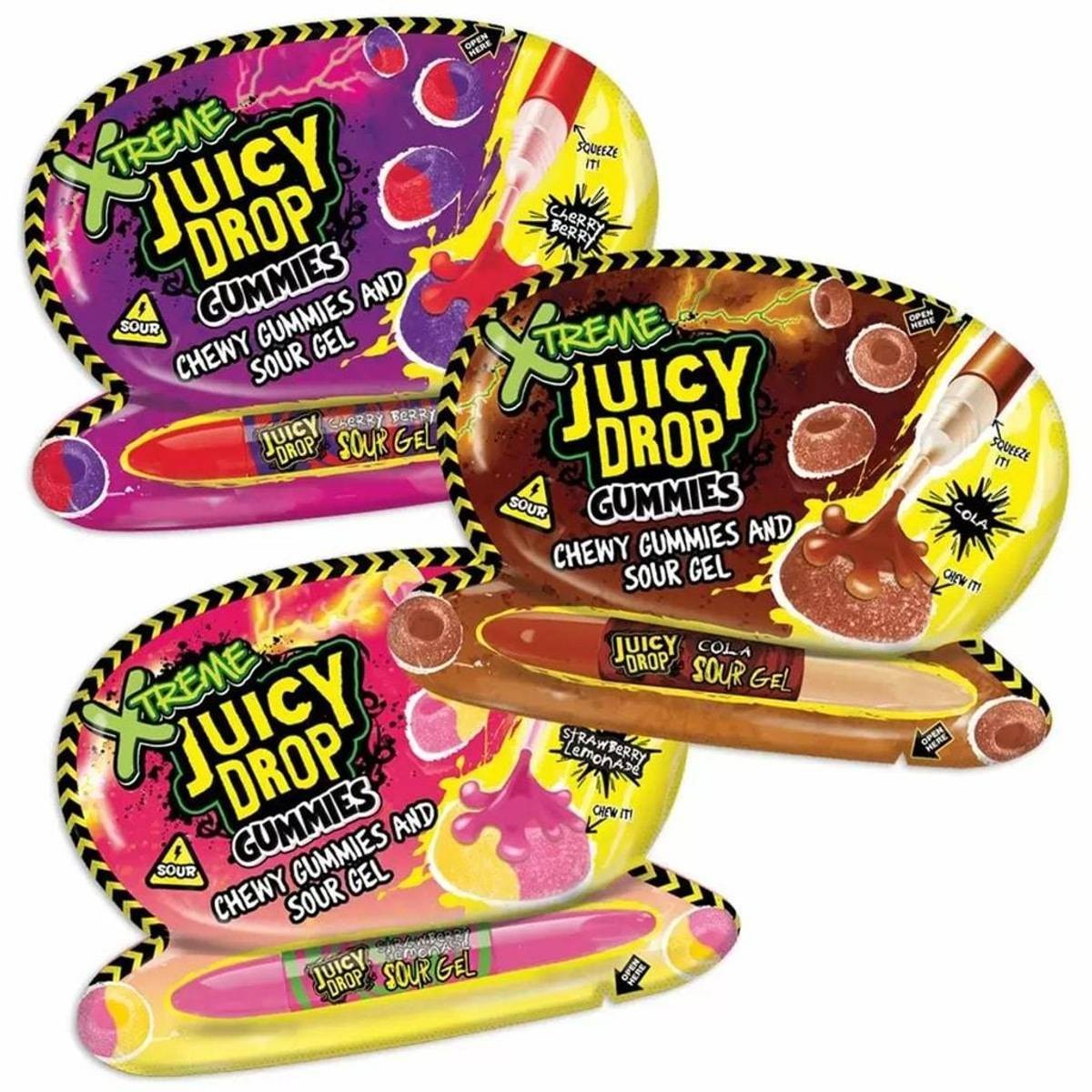 Bazooka Juicy Drop Gummies Sour Gel 57g