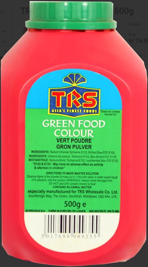 TRS Green Food Colour 500g