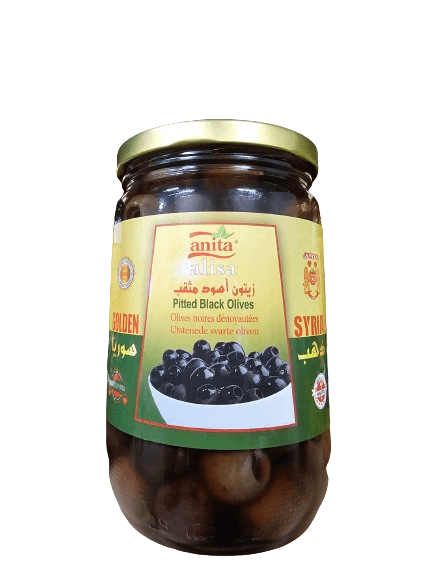 Anita Golden Syria Pitted Black Olives 640g