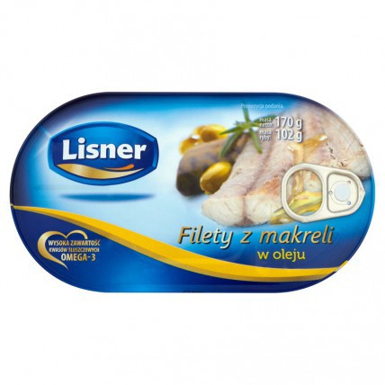 Lisner Filety Z Makreli W Oleju 12*170g stk