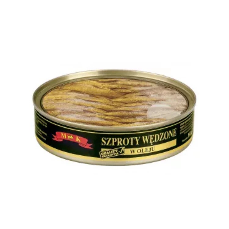 Mk Smoked Sprats In Oil Transparent Lid 160G