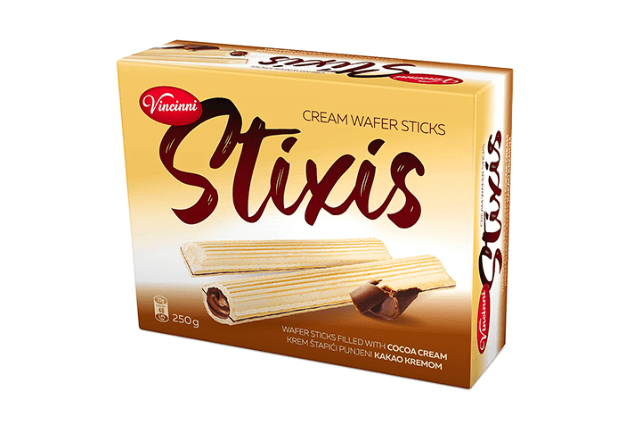 Vincinni Stixis Wafer Sticks Cacao Cream 250gr