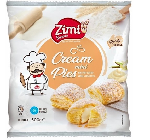 ZIMI MINI BUTTERDEIG KAKER M/ VANILJEKREM 500 GR