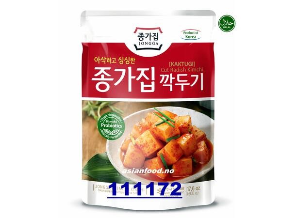 JONGGA Kaktugi cut radish kimchi (4*C) 500 g