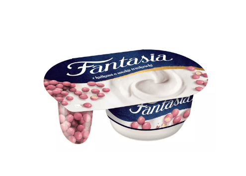 FANTASIA YOGURT WITH STRAWBERRY FLAVOR BALLS 100G DANONE