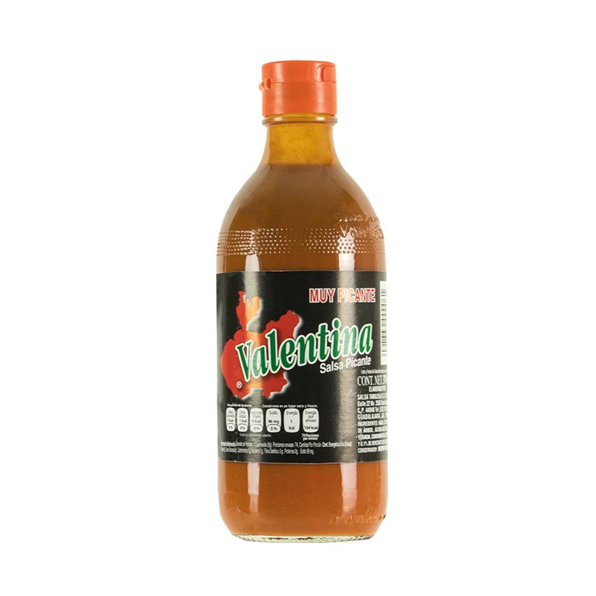 VALENTINA Salsa Muy Picante Sort Glass 370ml