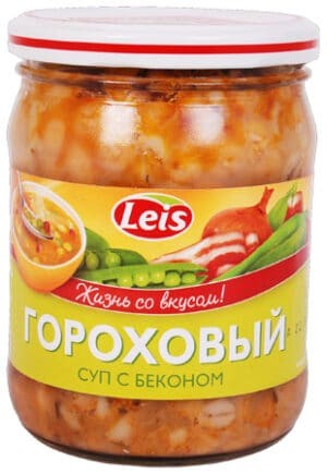 Leis Suppe "Gorohovii" ertesuppe med bacon 480g - Ukraina -