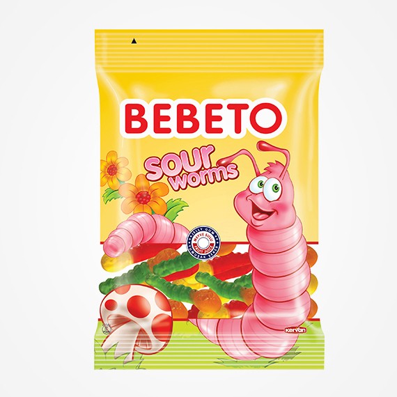 Bebeto Sour Worms Jelly Gum