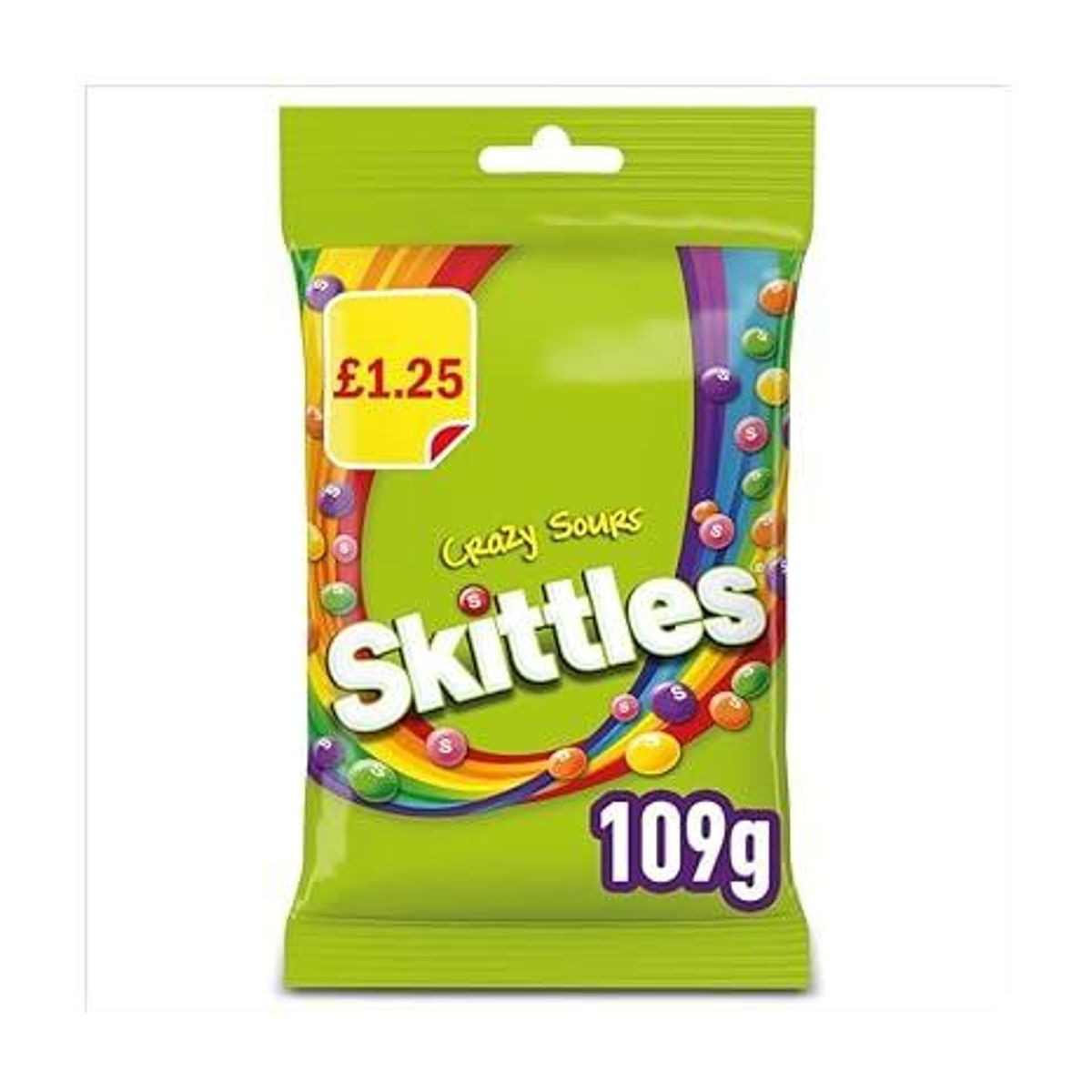 SKITTLES Crazy Sour Sweets Treat Bag 109g