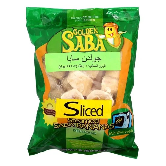 GOLDEN SABA Steamed Saba banana - Slices 454g