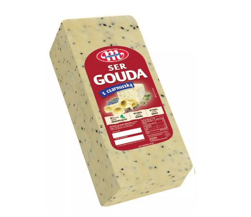 SER W BLOKU GOUDA Z CZARNUSZKA 3,2KG MLEKOVITA