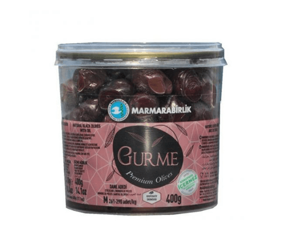 Marmarabirlik Svarte Oliven Gurme M 400gr