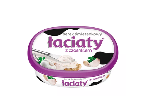 LACIATY CREAM CHEESE SPREAD 135G WITH GARLIC MLEKPOL