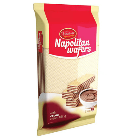 Vincinni Napolitan Wafers Cocoa 350gr