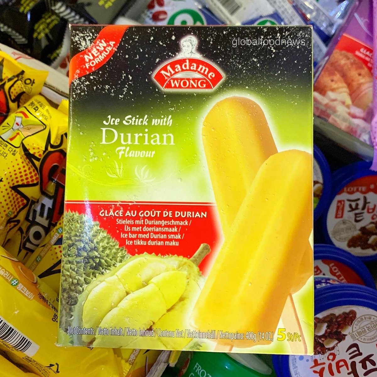 Madame Wong Ice bar - DURIAN (5 * 80g) 400g