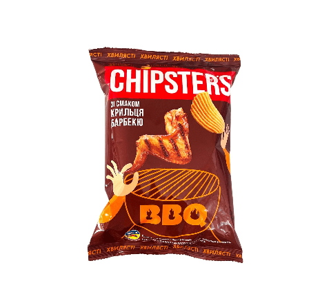 Potetgull med BBQ kyllingvinger smak CHIPSTER'S 60g