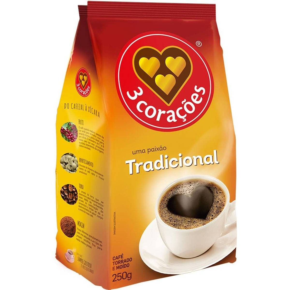 3 CORAÇÕES malt kaffe tradicional 250g