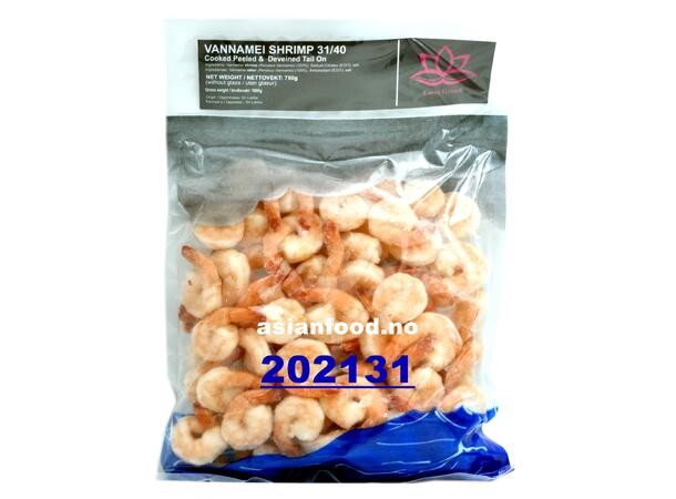 VANNAMEI Cooked shrimp with tail 31/40 500g