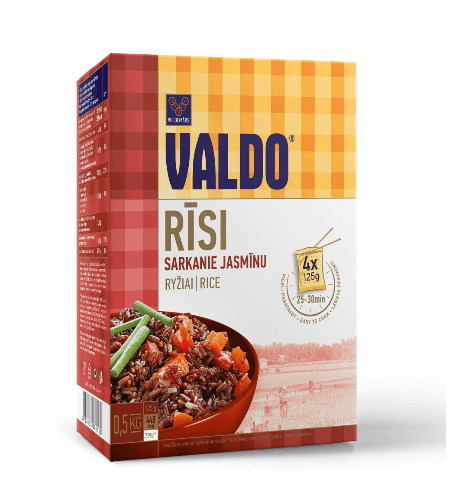 Jasmin rød ris Valdo Boil in Bag 4x125g