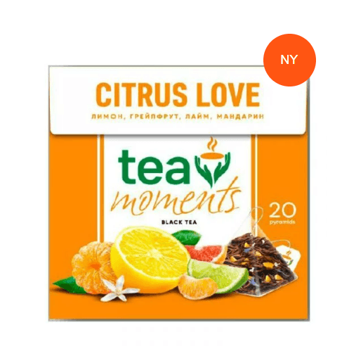 NY Svart te i pyramidene "Citrus Love" Tea moments 34g