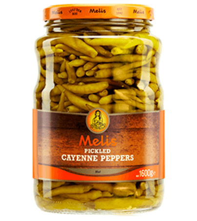 Melis Pickled Hot Cayenne Peppers 1700ml