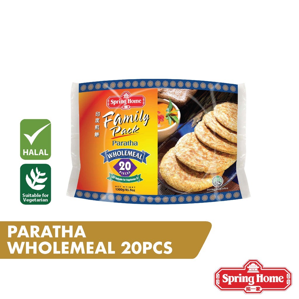 SPRING HOME Paratha WHOLEMEAL 20pcs 1.3kg