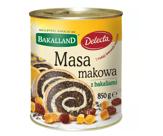 Bakalland Masa Makowa Z Bakaliami 850g