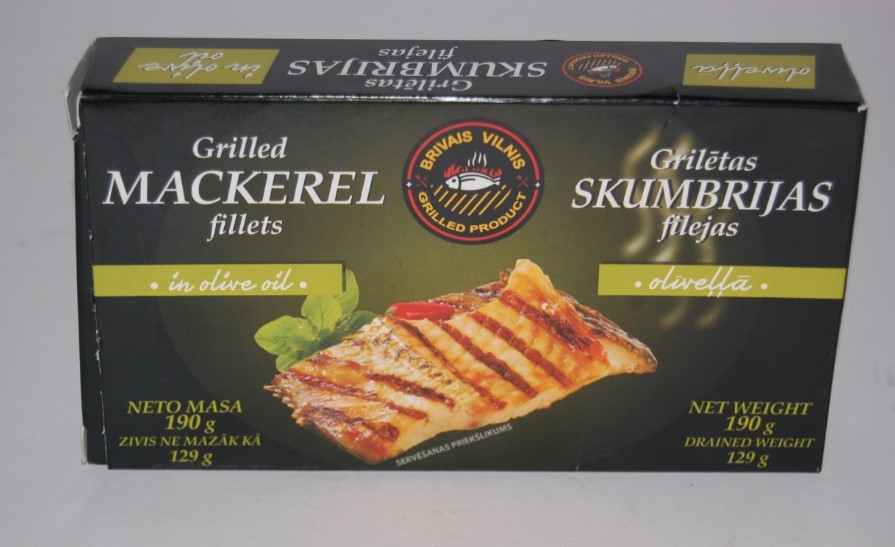 GRILLET MAKRELL I OLIVENOLJE 190G